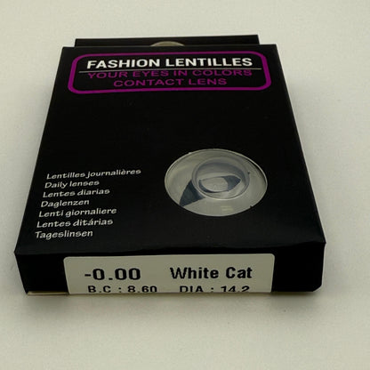 Lenti a Contatto White Cat/Occhi di Gatto - Halloween